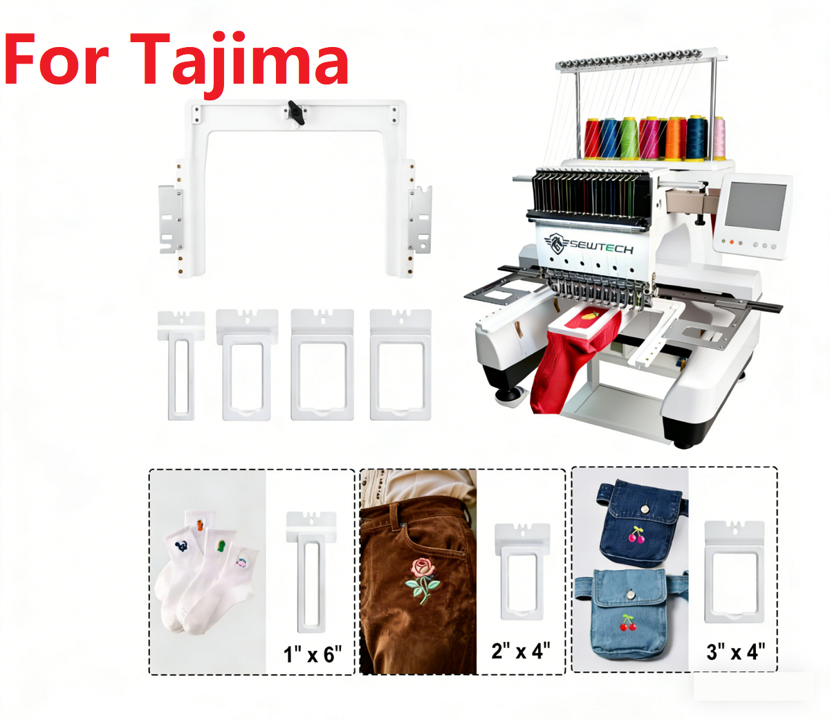 Embroidery Hoop Kit - 4/6/8in1s Magnetic Hoop kits For Tajima