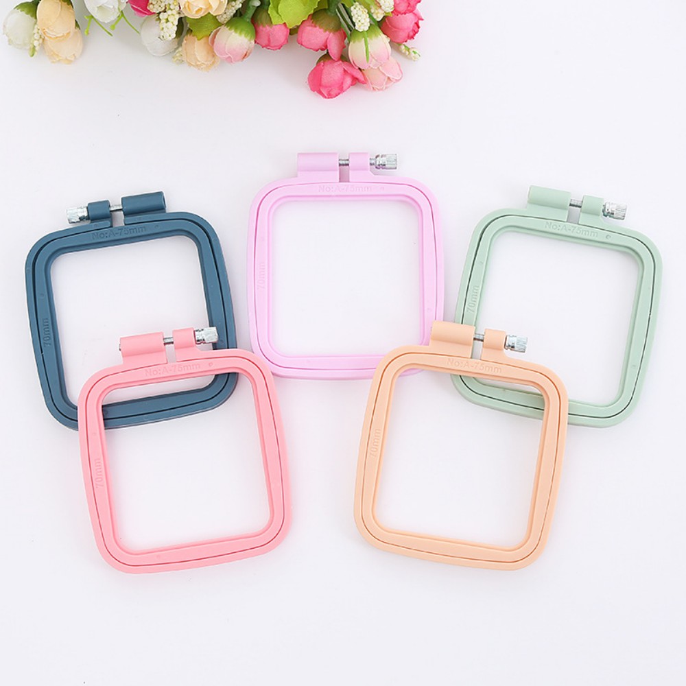 Embroidery Hoop Kit - Oval/Square Plastic Embroidery Hoops Frame Color