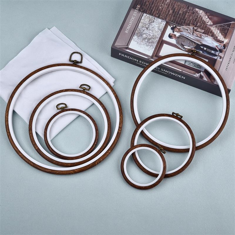 Round Oval Wooden Color Embroi - Embroidery Hoop Kit ulasan dan harga