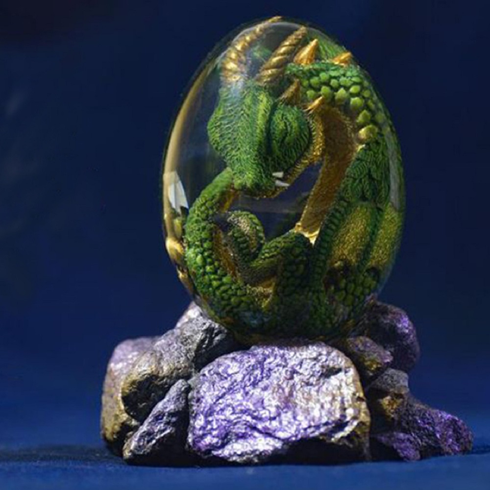 Lava Dragon Egg Statue With St - Art Craft Dinosaurs ulasan dan harga