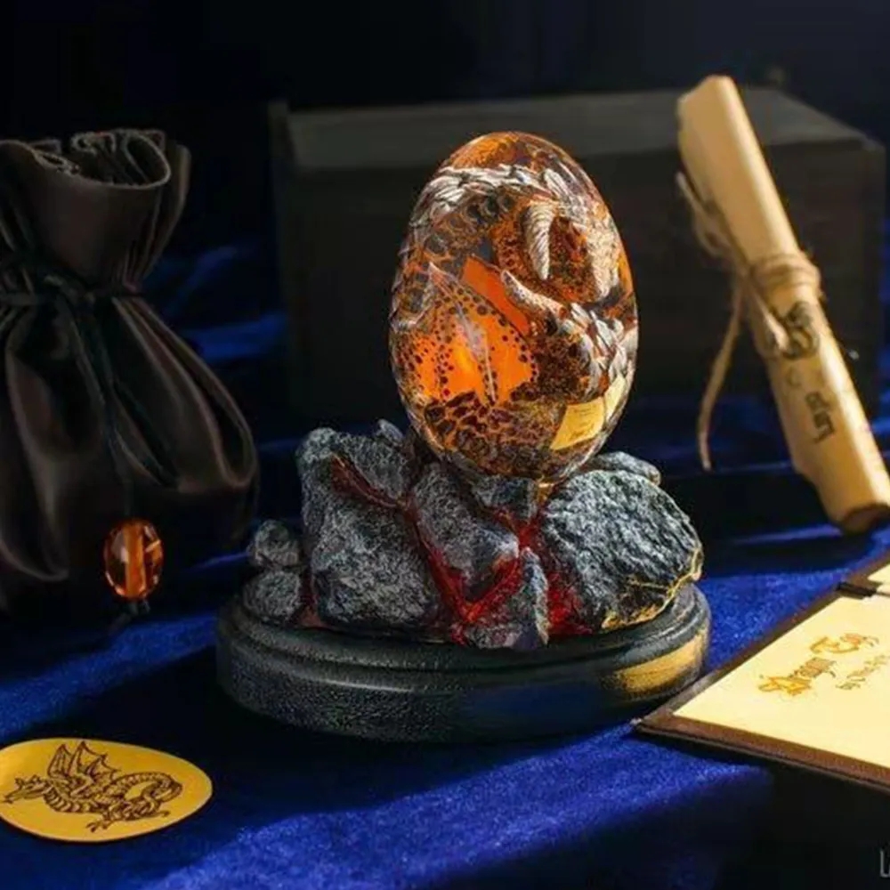 Lava Dragon Egg Statue With St - Art Craft Dinosaurs ulasan dan harga