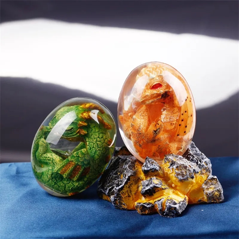Lava Dragon Egg Statue With St - Art Craft Dinosaurs ulasan dan harga