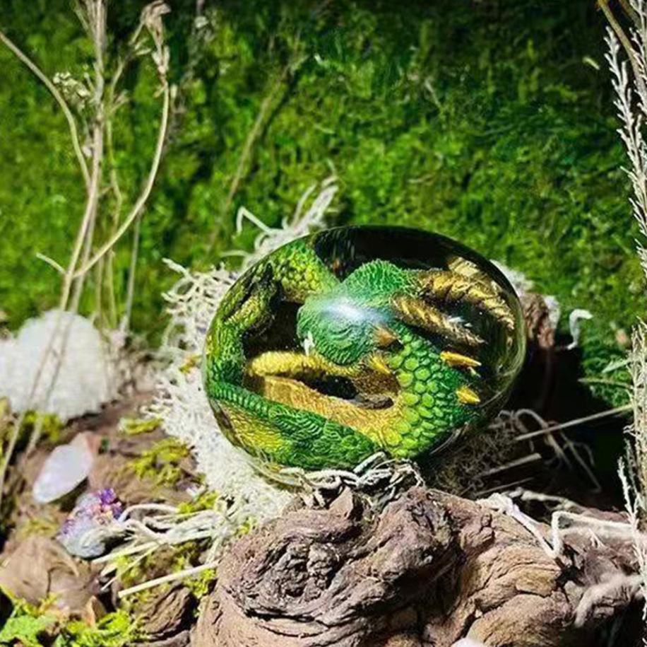 Lava Dragon Egg Statue With St - Art Craft Dinosaurs ulasan dan harga