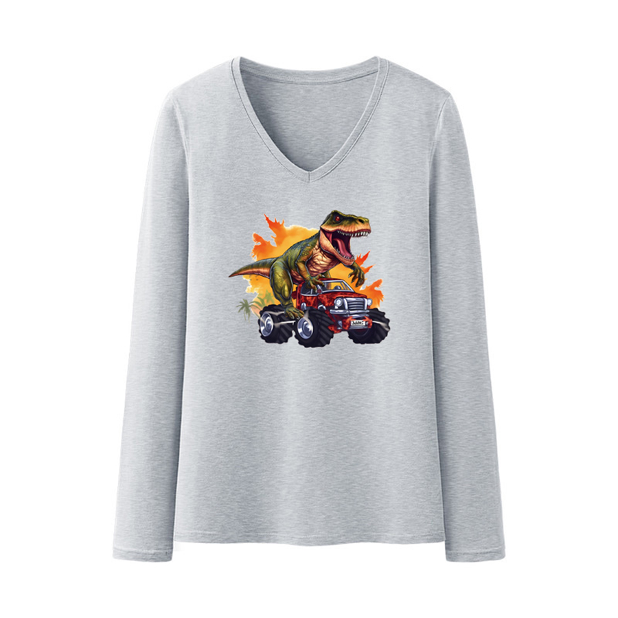 Big Truck Dinosaur Iron On Pat - Art Craft Dinosaurs ulasan dan harga