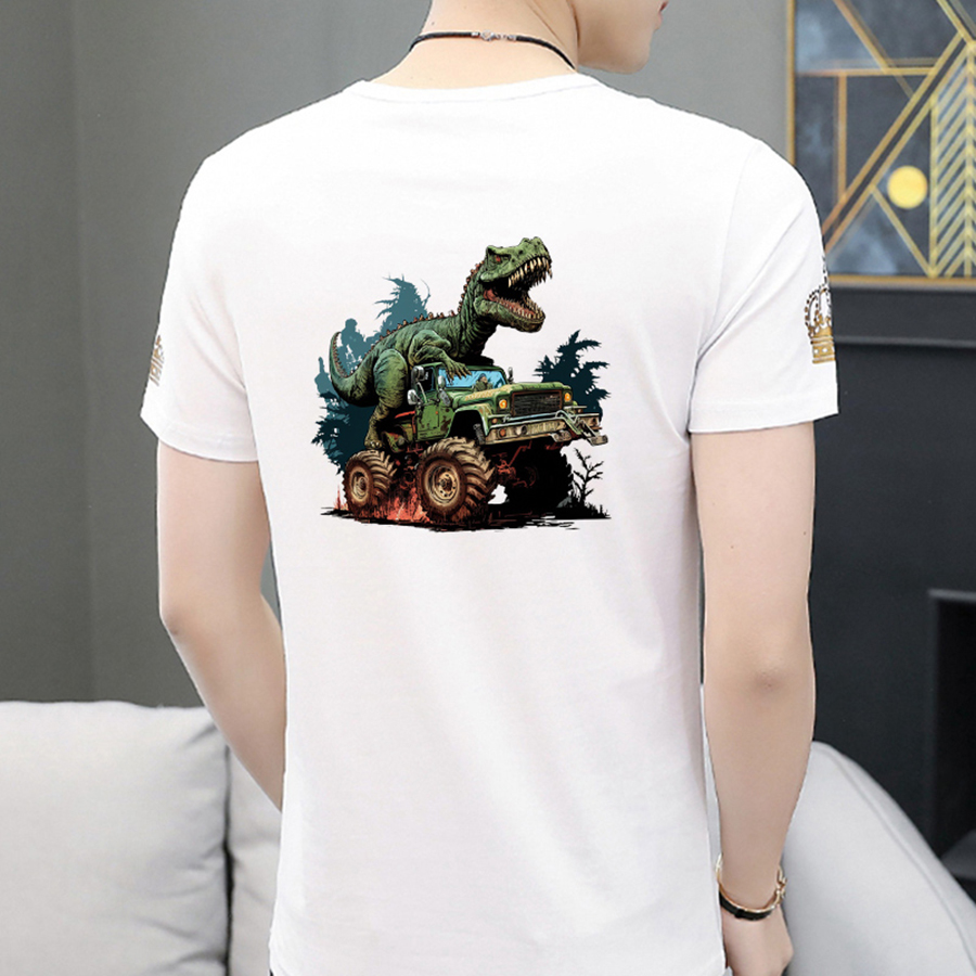 Big Truck Dinosaur Iron On Pat - Art Craft Dinosaurs ulasan dan harga