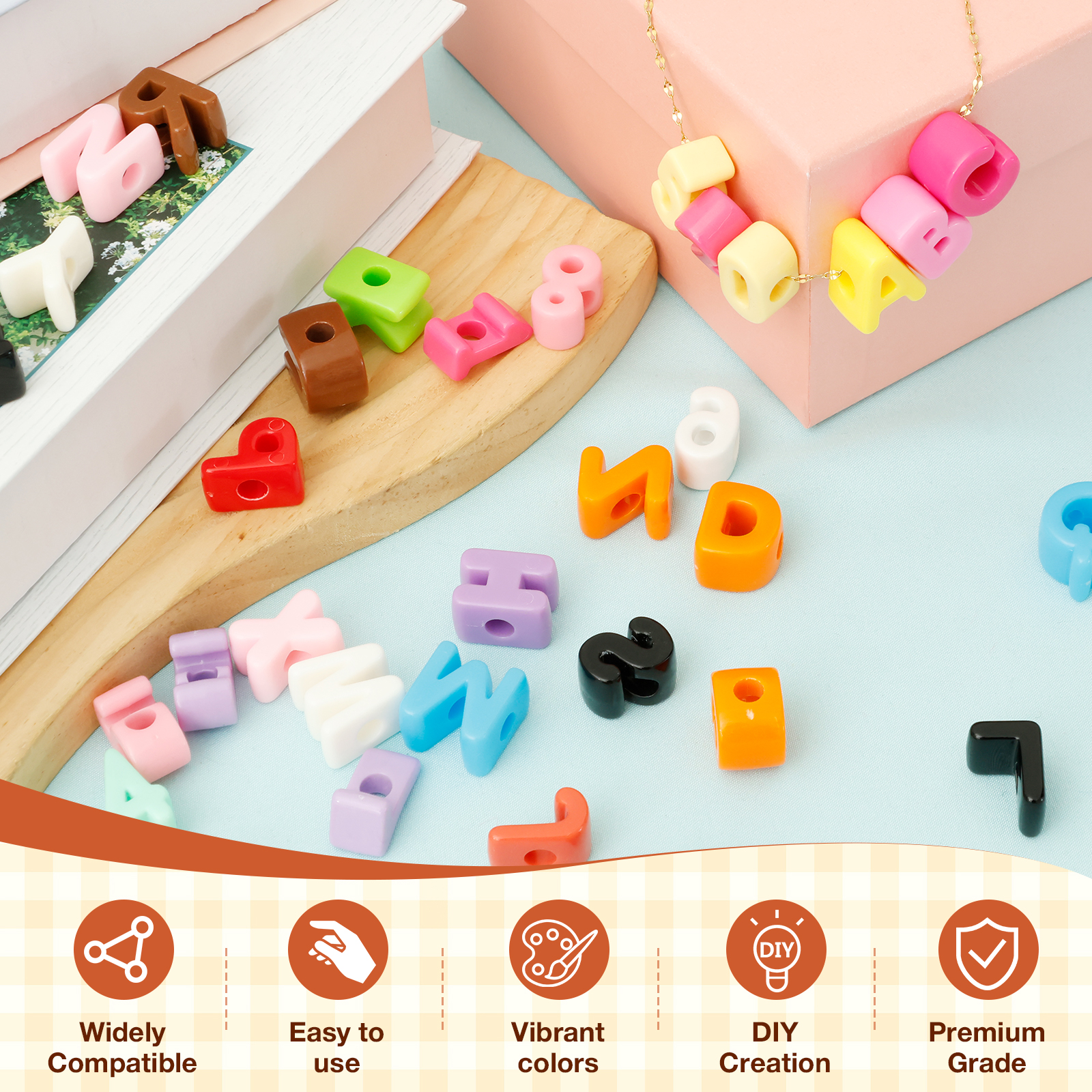 36/108Pcs 6mm Hole Chunky Acry - Art And Craft Letter Z ulasan dan harga