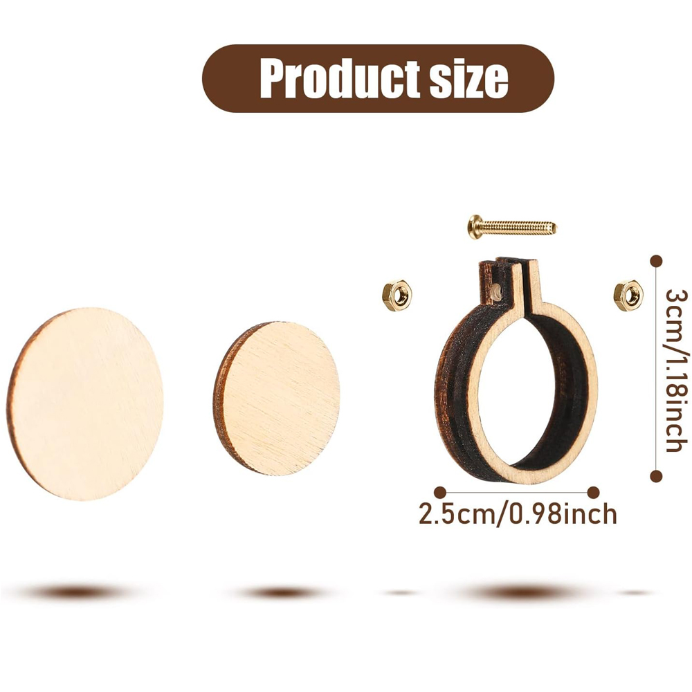 10Pcs/Set Wooden Mini Embroide - Embroidery Hoop Kit ulasan dan harga