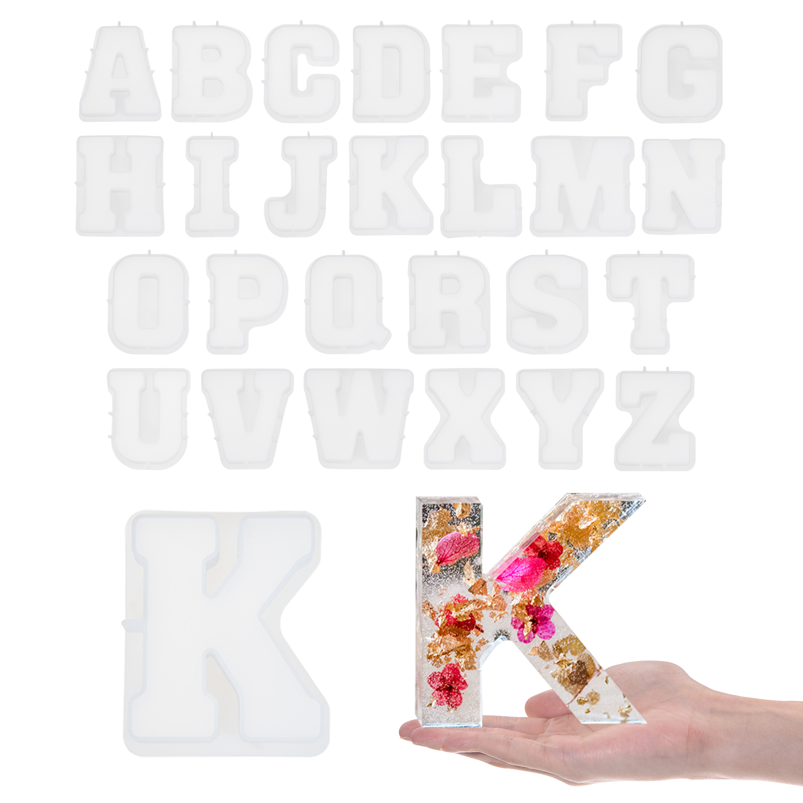 26Pcs Large Letter Resin Mold  - Art And Craft Letter Z ulasan dan harga