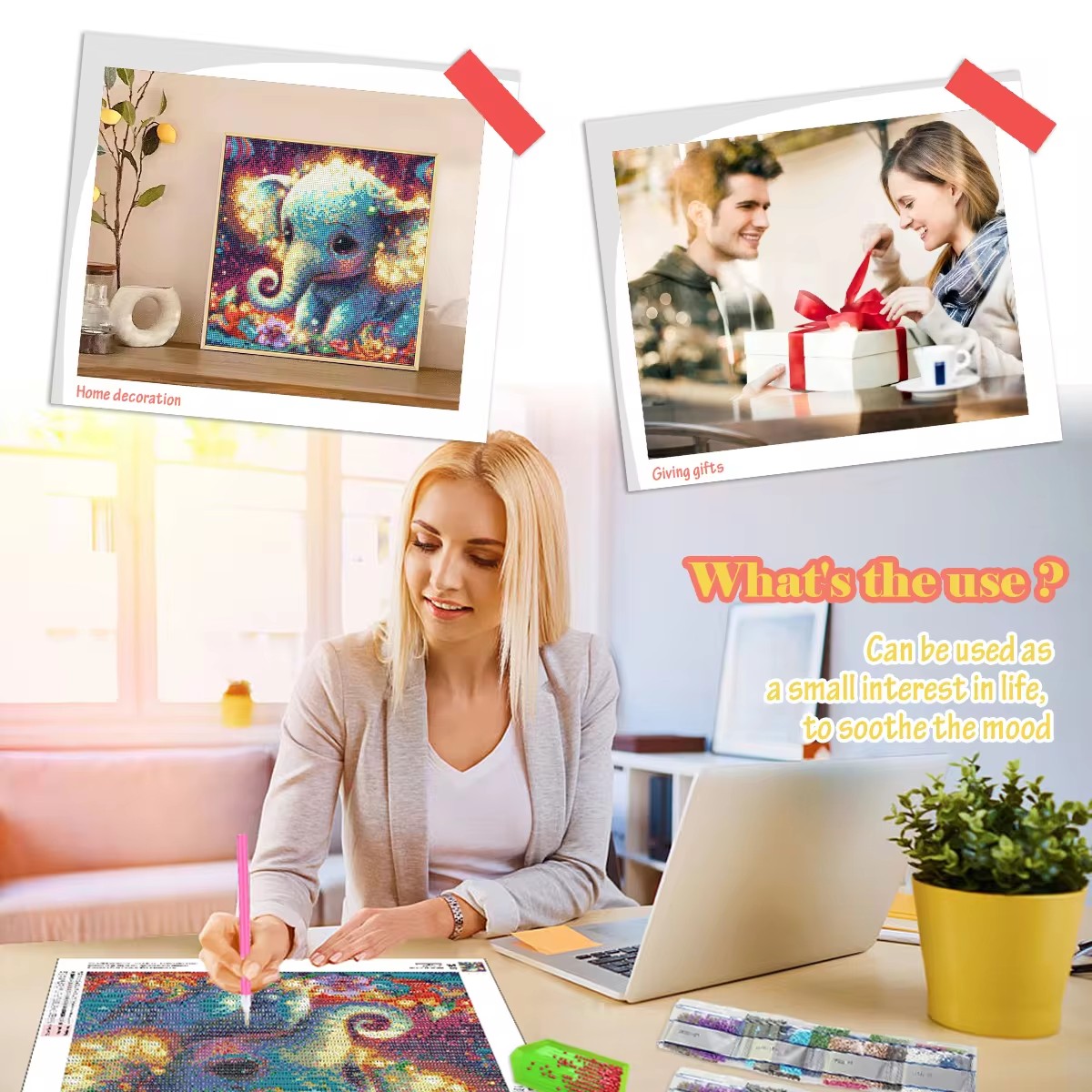GATYZTORY Diamond Painting Kit - Art Craft Dinosaurs ulasan dan harga