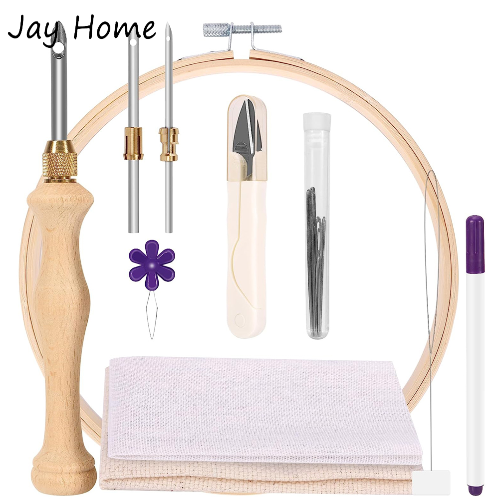 Punch Needle Starter Kit with  - Embroidery Hoop Kit ulasan dan harga