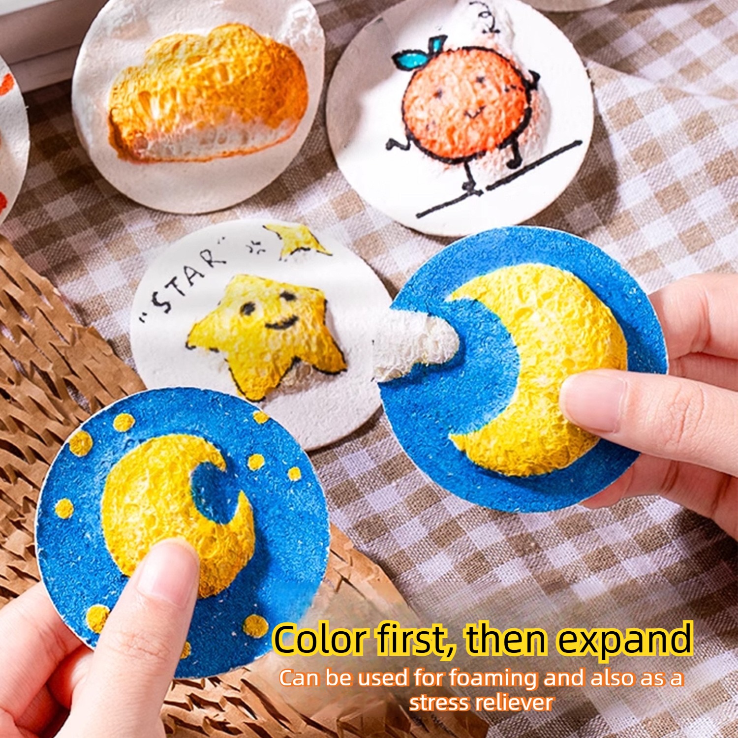 3D Puffy Foam Texture Painting - Art Craft Halloween Preschool ulasan dan harga