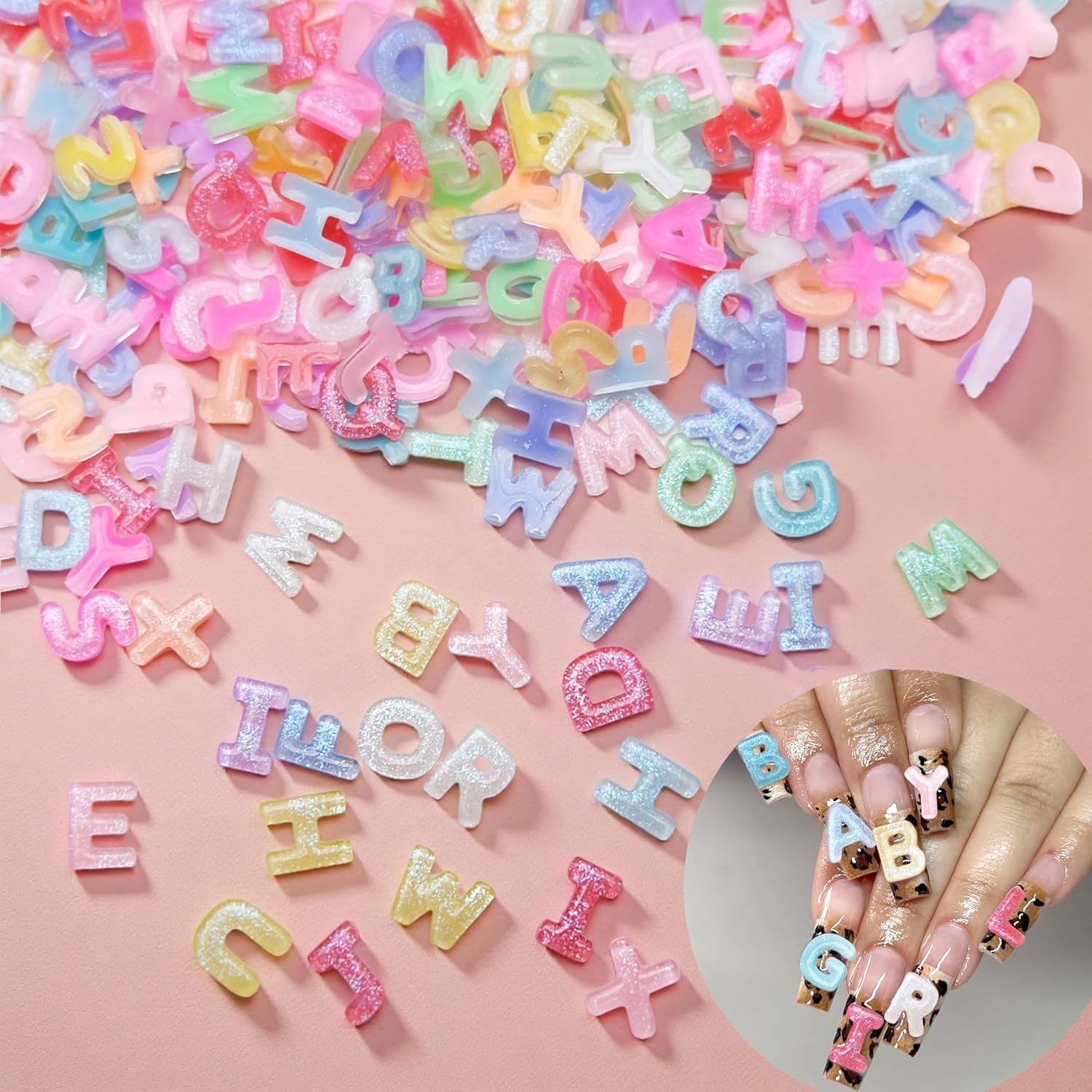 100/200Pcs 3D Candy Color Lett - Art And Craft Letter Z ulasan dan harga