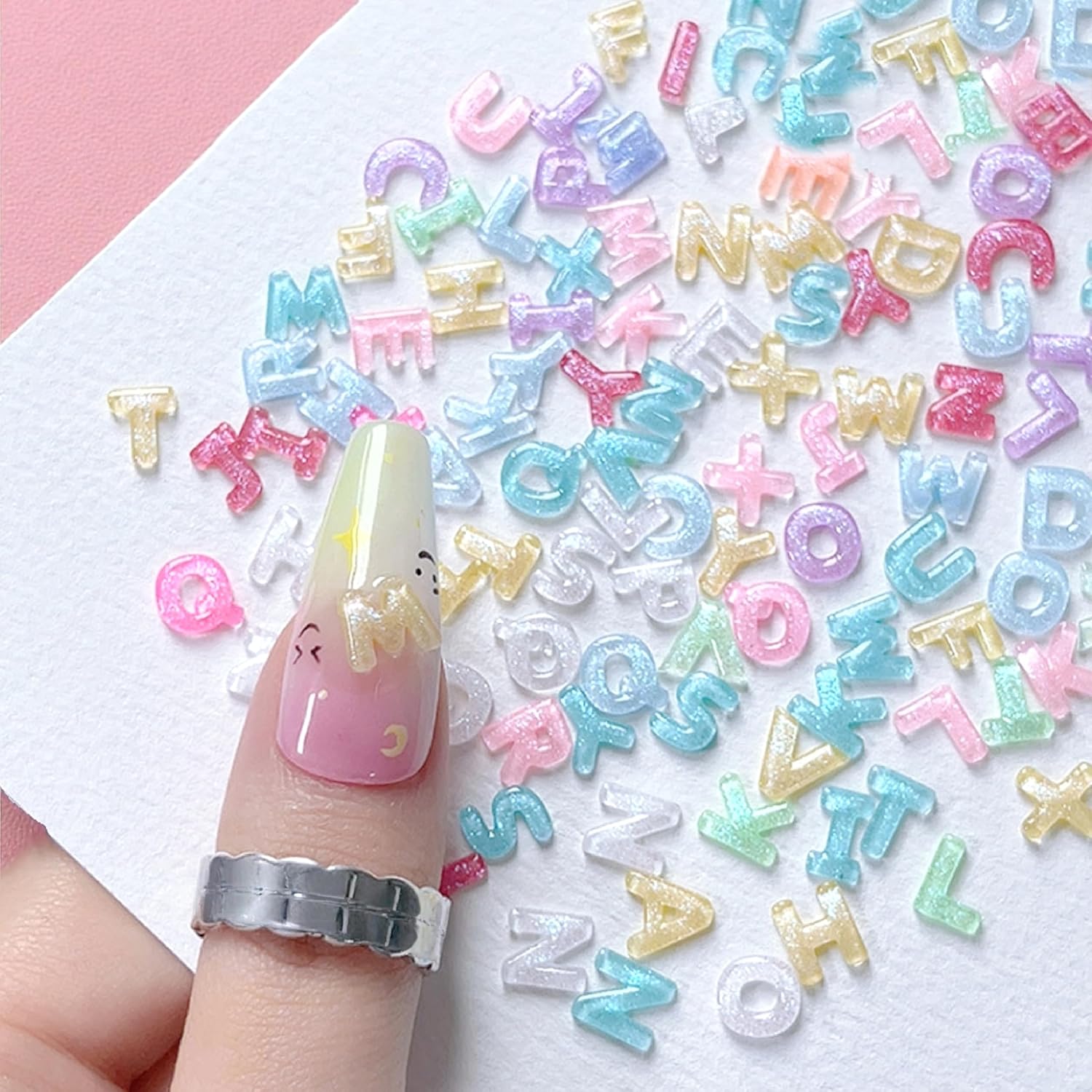 100/200Pcs 3D Candy Color Lett - Art And Craft Letter Z ulasan dan harga