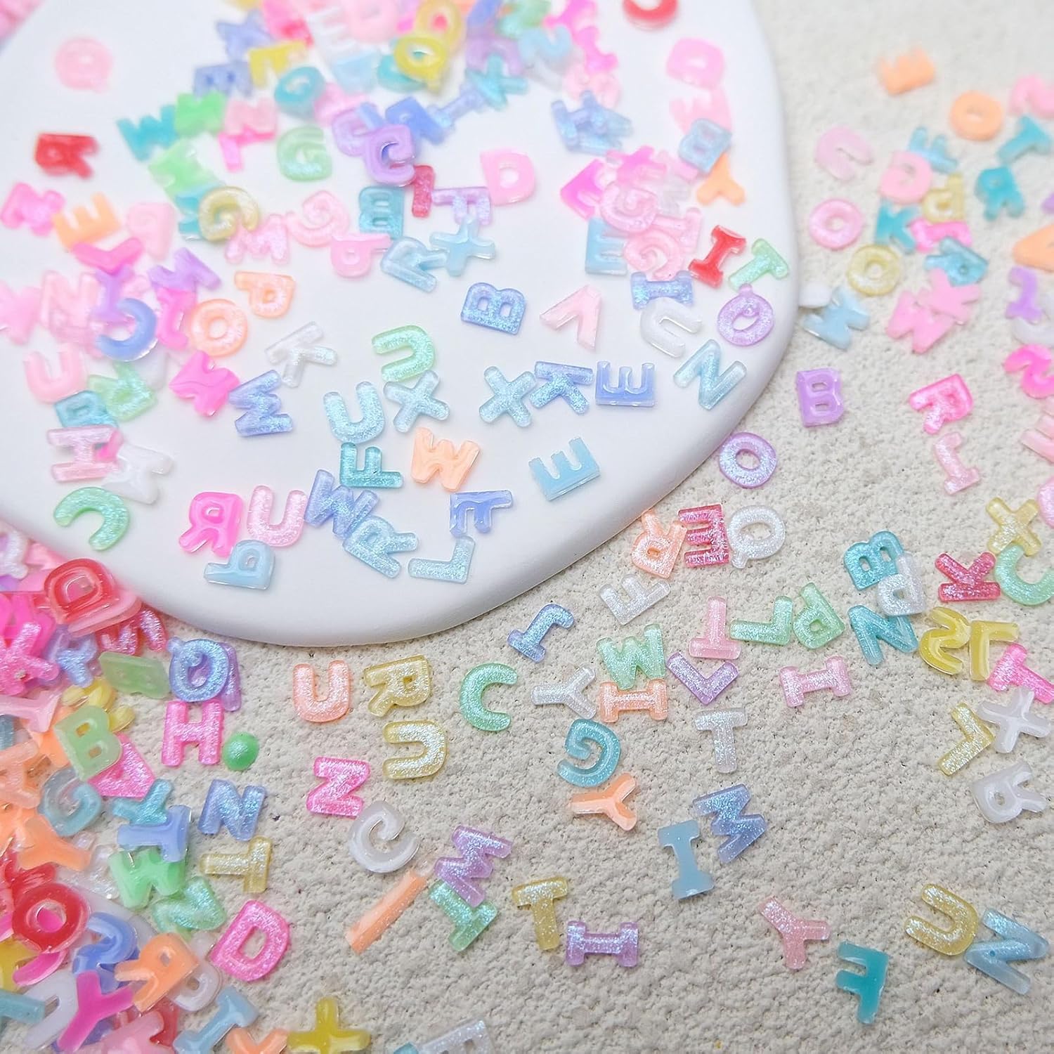 100/200Pcs 3D Candy Color Lett - Art And Craft Letter Z ulasan dan harga