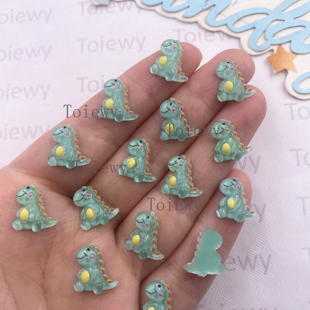 50pcs Mixed Resin Colorful Gli - Art Craft Dinosaurs ulasan dan harga