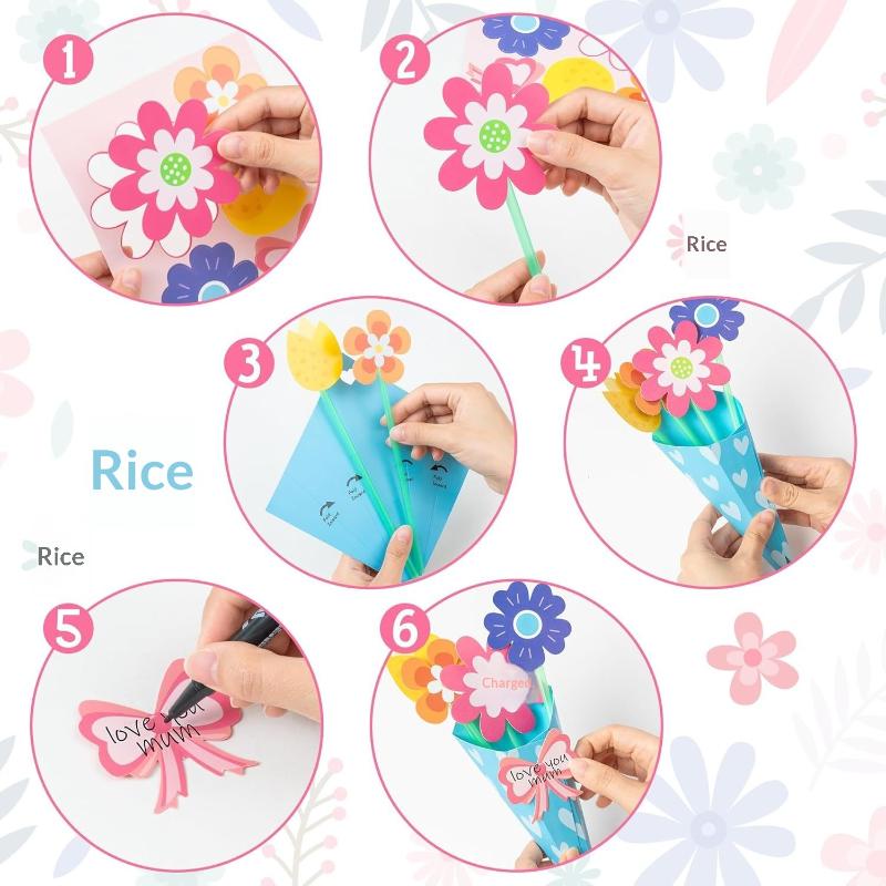 12Pcs Flower Bouquet Craft Kit - Art And Craft For Mother'S Day ulasan dan harga
