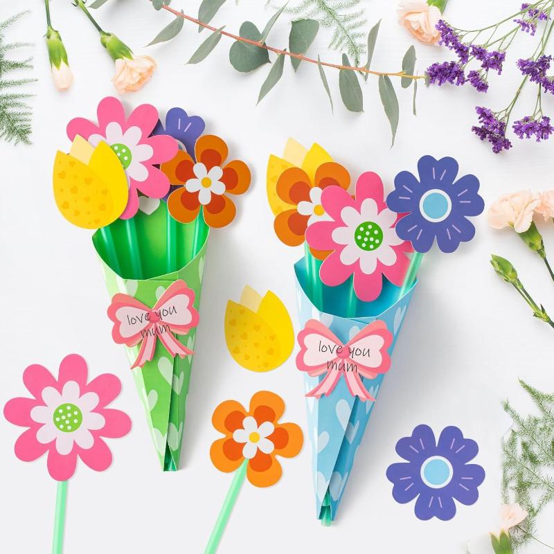 12Pcs Flower Bouquet Craft Kit - Art And Craft For Mother'S Day ulasan dan harga
