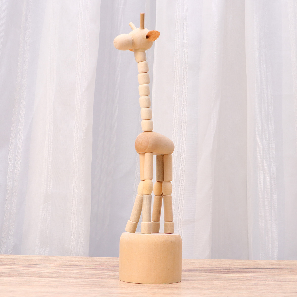 2Pcs Wooden Animal Giraffe Din - Art Craft Dinosaurs ulasan dan harga