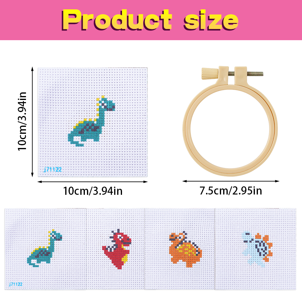Easy Stitch Dinosaur Keychain  - Art Craft Dinosaurs ulasan dan harga