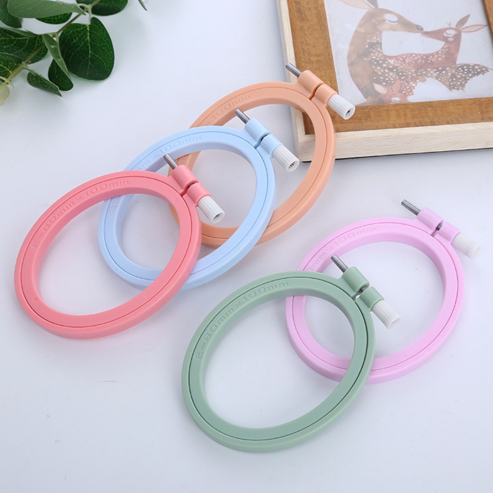 Oval/Square Plastic Embroidery - Embroidery Hoop Kit ulasan dan harga