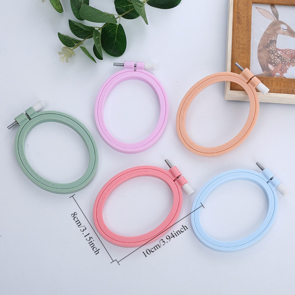Oval/Square Plastic Embroidery - Embroidery Hoop Kit ulasan dan harga