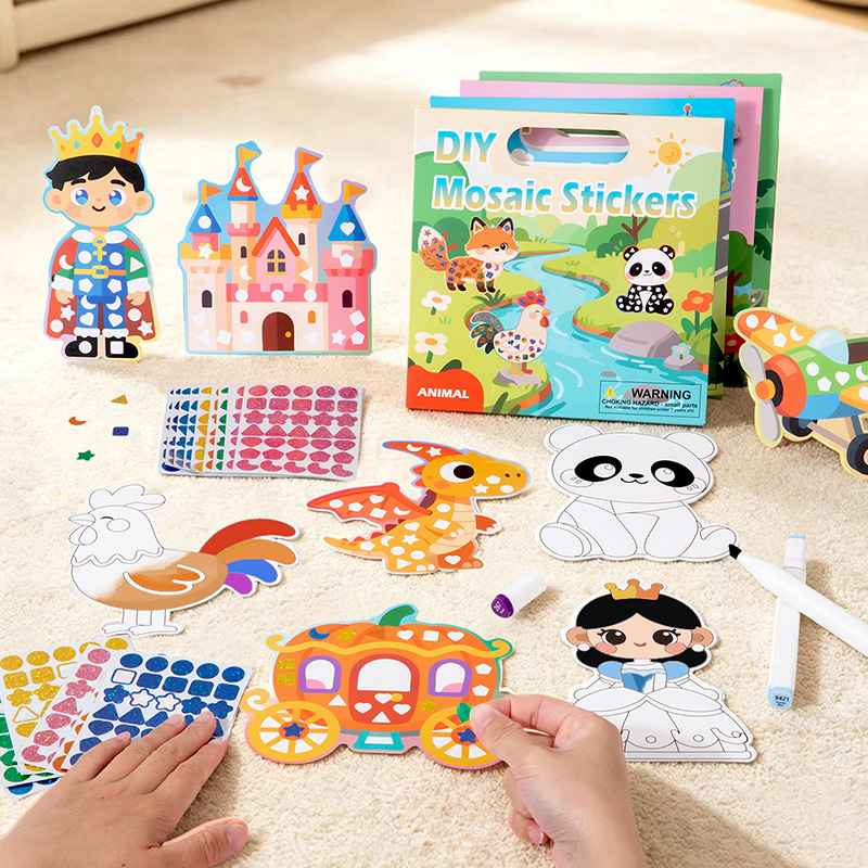 2-in-1 DIY Mosaic Sticker & Co - Art Craft Dinosaurs ulasan dan harga