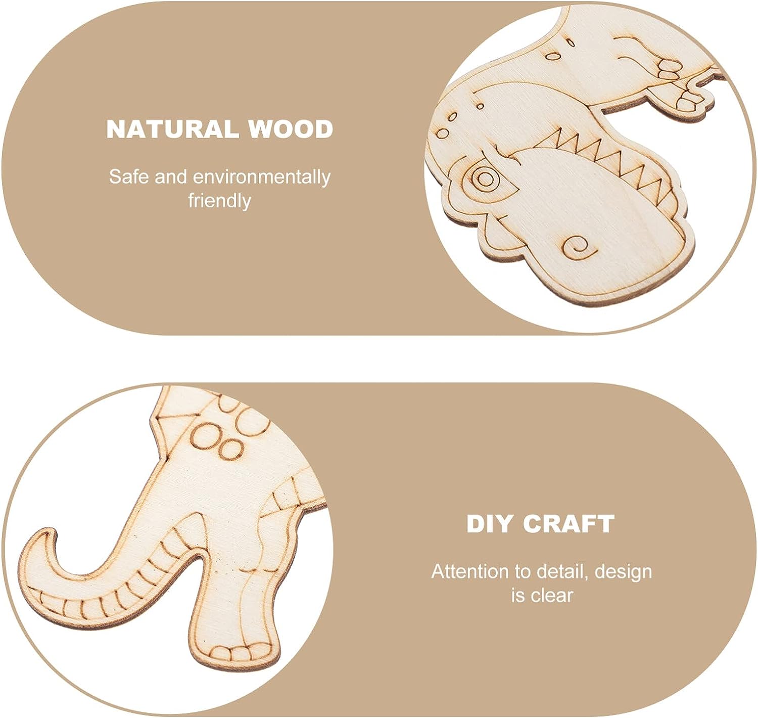 8/24 Pieces Unfinished Wooden  - Art Craft Dinosaurs ulasan dan harga